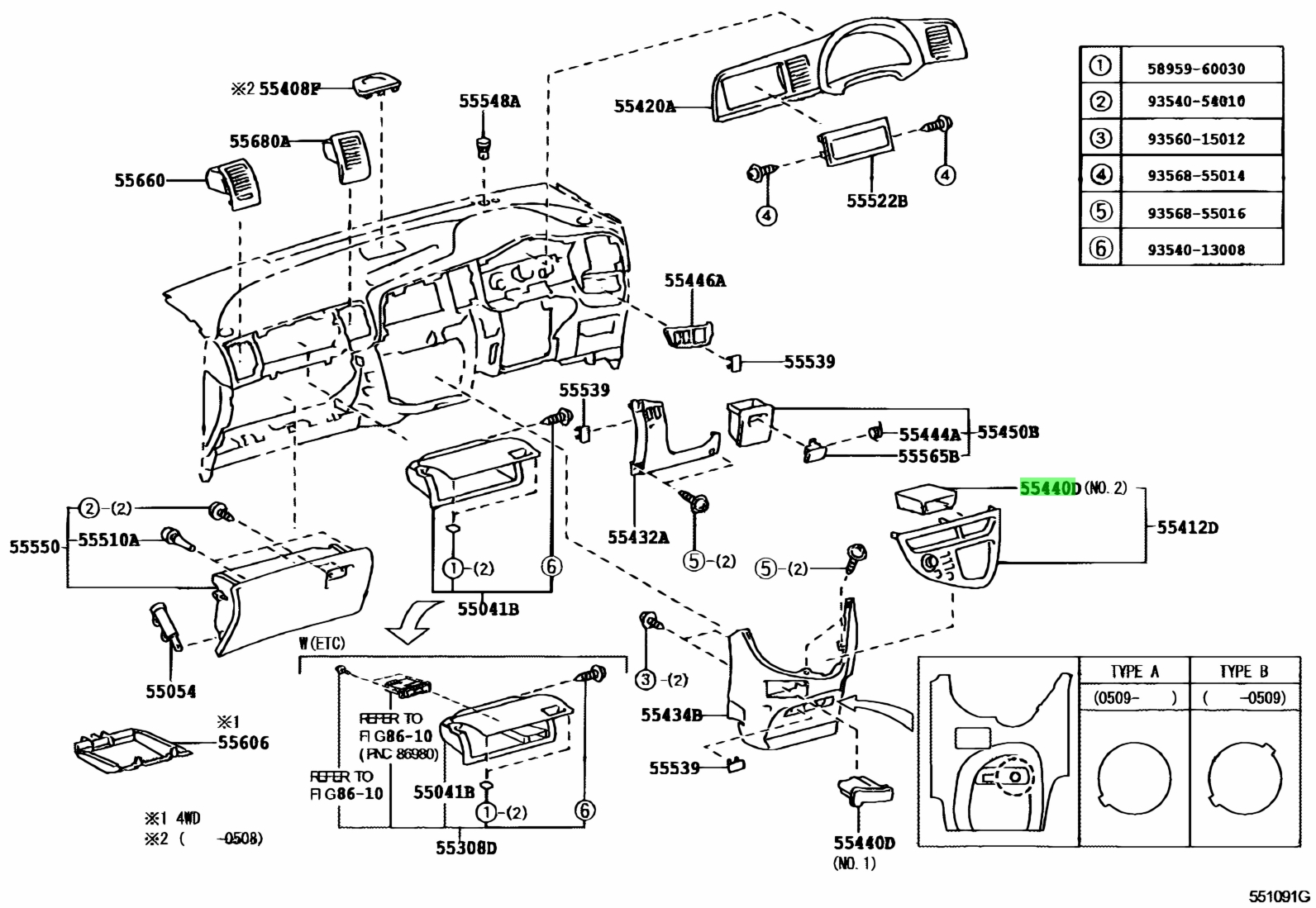 Купить Toyota 5530068010B0 (55300-68010-B0) Панель Приборов для Toyota Wish. Цен