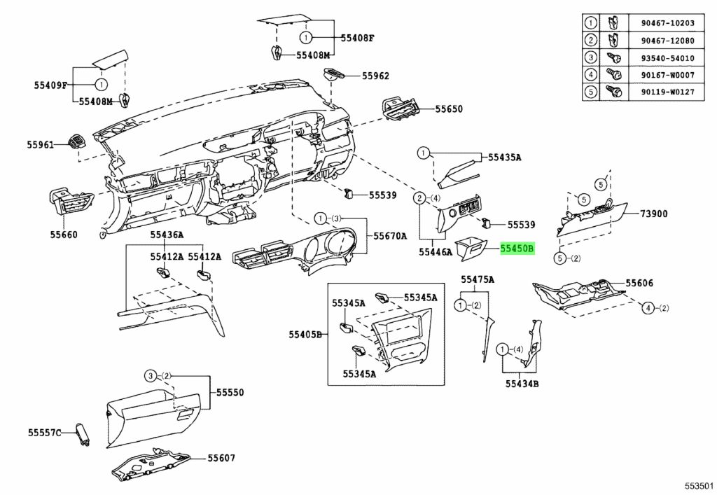 Buy Genuine Toyota 5545005020C0 (55450-05020-C0) Box Assy, Coin for ...