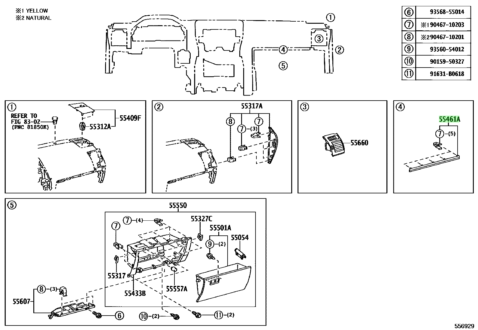 Toyota55461-60340(5546160340)