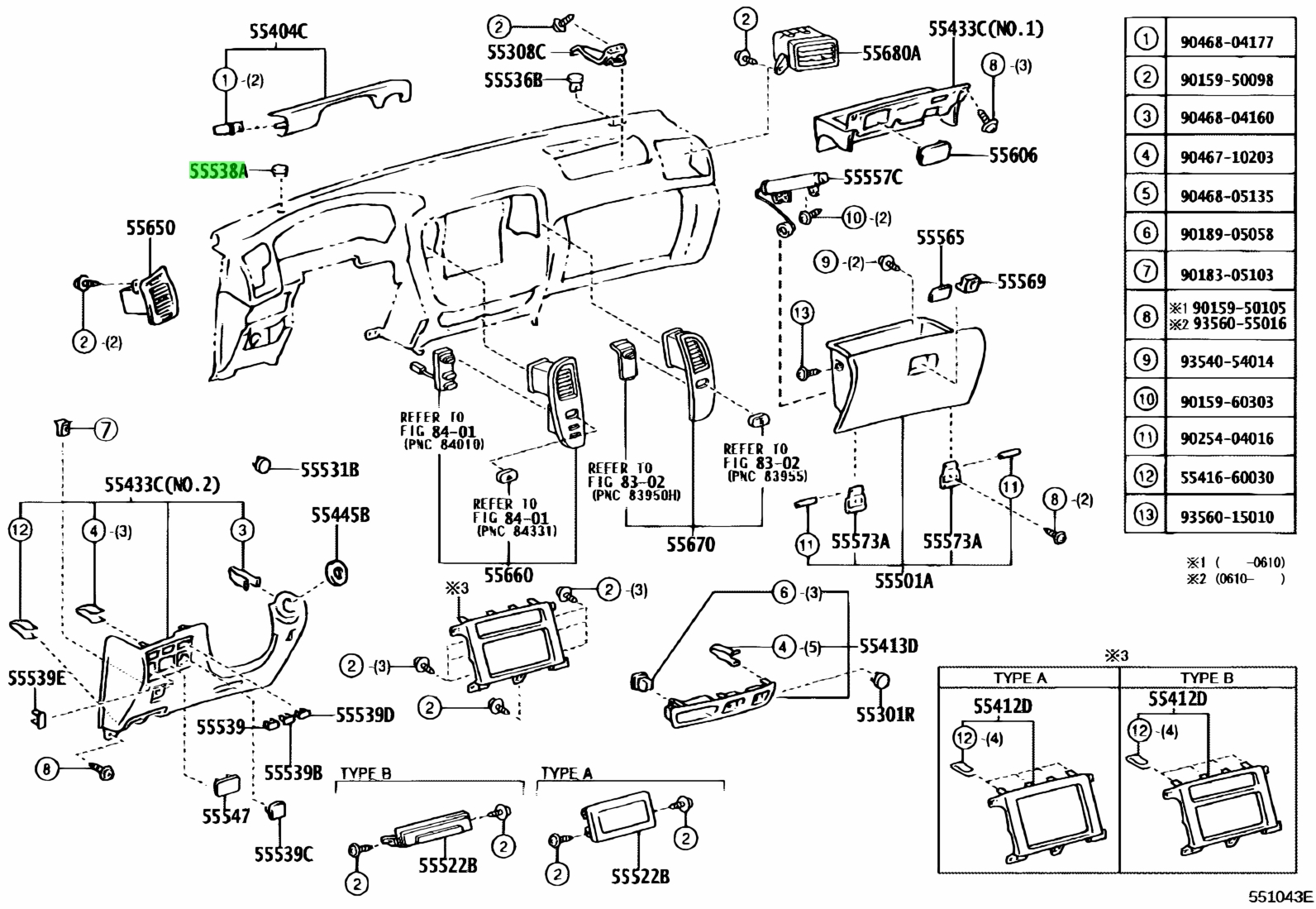 Buy Genuine Toyota 5553860020B1 (55538-60020-B1) Cover, Cooler Switch ...