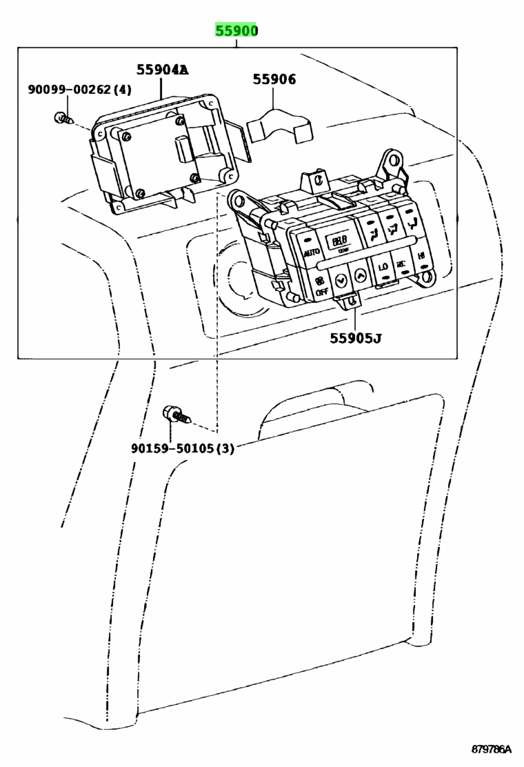 Buy Genuine Toyota 559000C050 (55900-0C050) Control Assy, Air ...