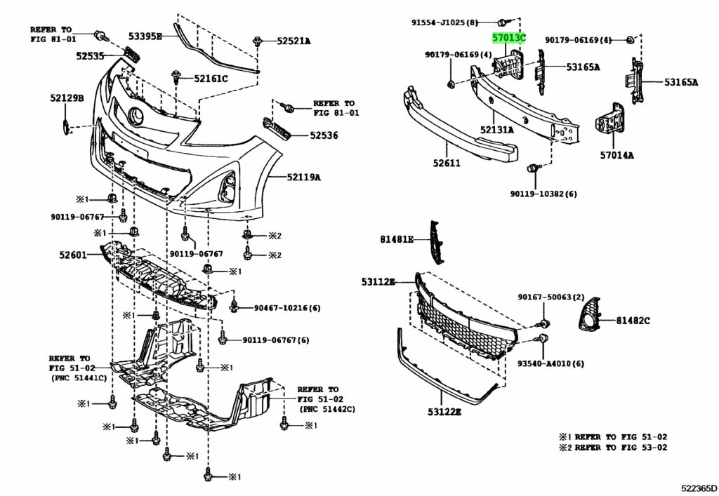 Buy Genuine Toyota 570130D041 (57013-0D041) Bracket Sub-Assy, Front ...