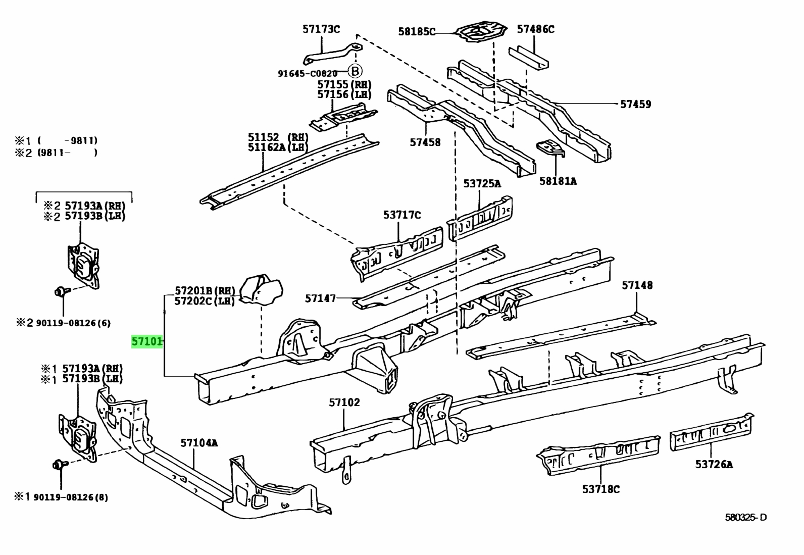 buy-genuine-toyota-5710126530-57101-26530-member-sub-assy-front-side