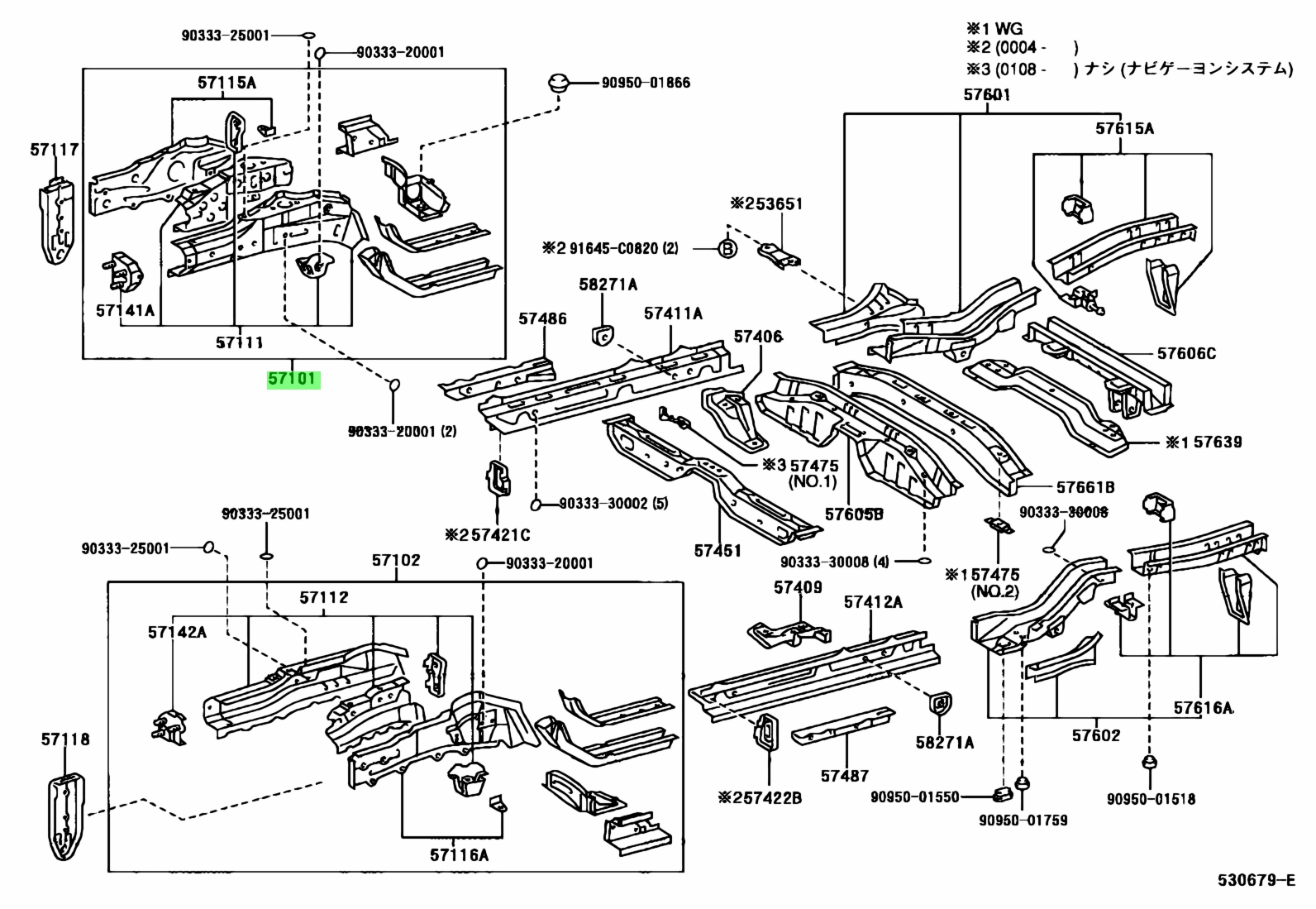 Buy Genuine Toyota 5710132906 (57101-32906) Member Sub-Assy, Front Side ...