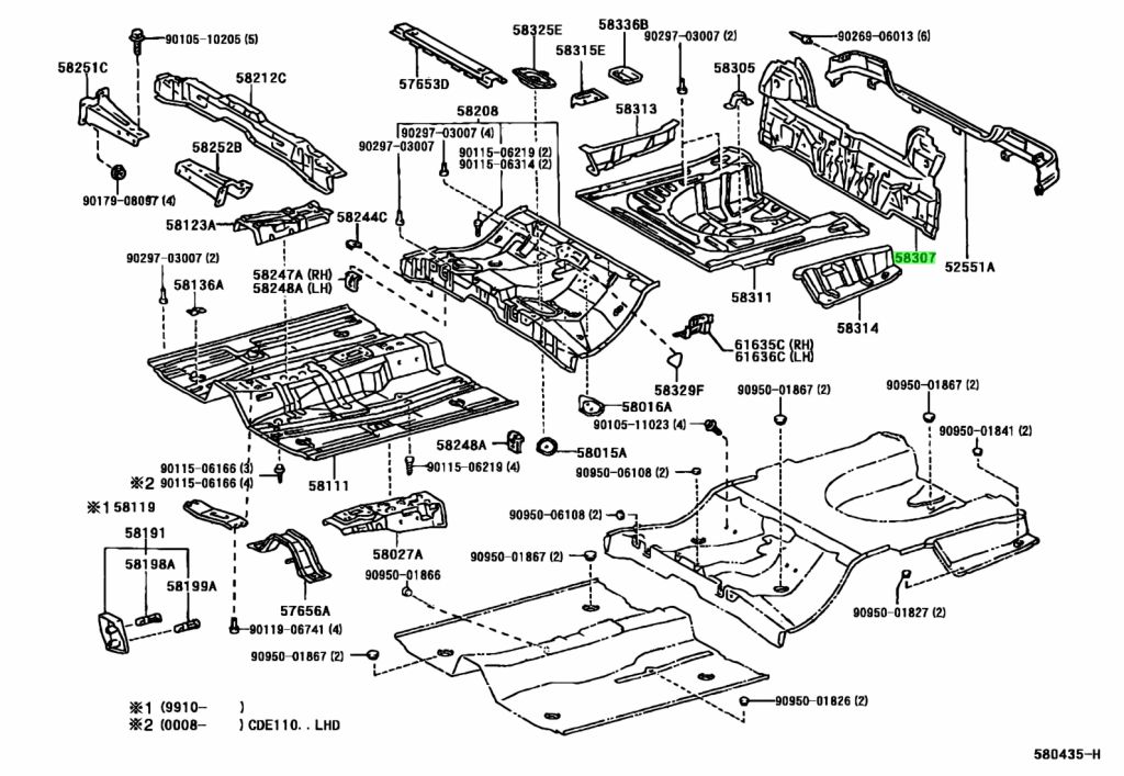 Buy Genuine Toyota 583071A908 (58307-1A908) Panel Sub-Assy, Body Lower ...