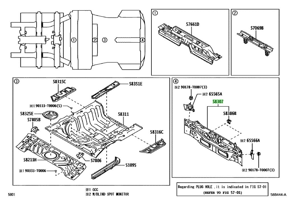 Buy Genuine Toyota 58307BZ270 (58307-BZ270) Panel Sub-Assy, Body