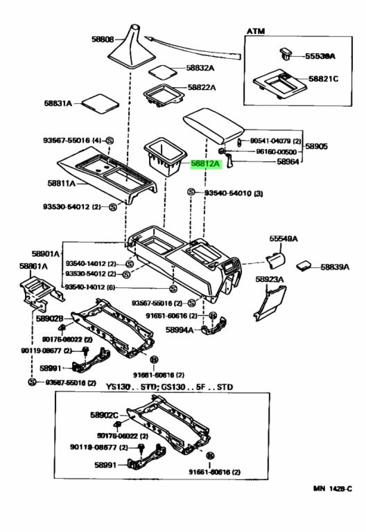 Toyota 58812 распиновка