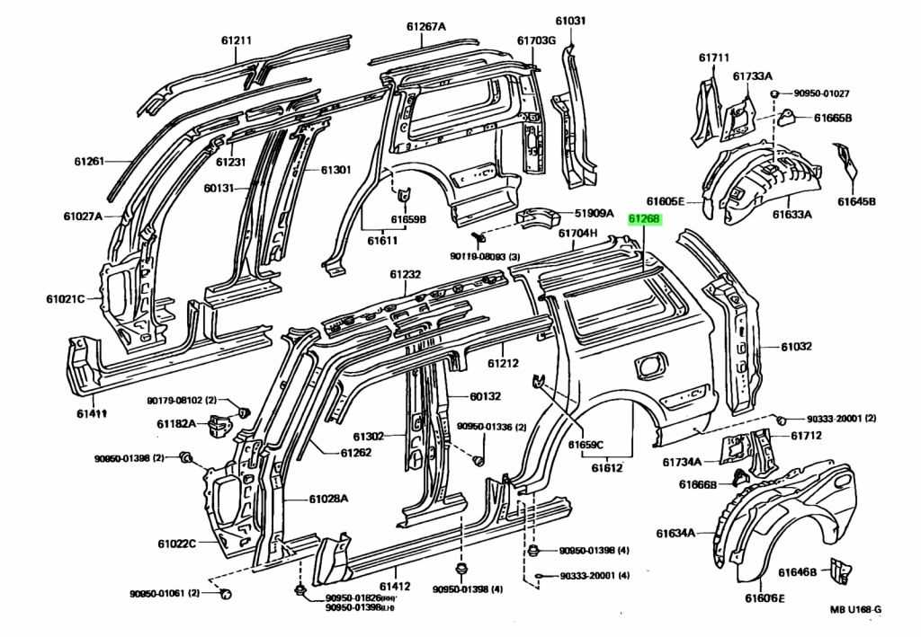 Buy Genuine Toyota Channel Roof Drip Side Rear Lh For Toyota Land