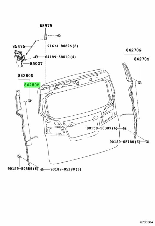 Buy Genuine Toyota 6161742040 (61617-42040) Clip. Prices, fast shipping ...