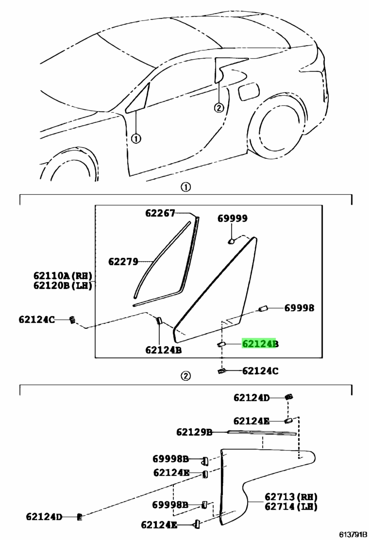 Buy Genuine Toyota Fastener Front Side Window Fix Fastener Front Side