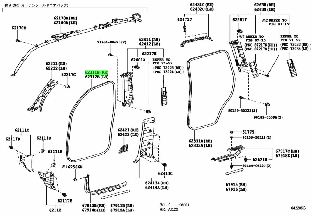 Buy Genuine Toyota 6231160141 (62311-60141) Weatherstrip, Front