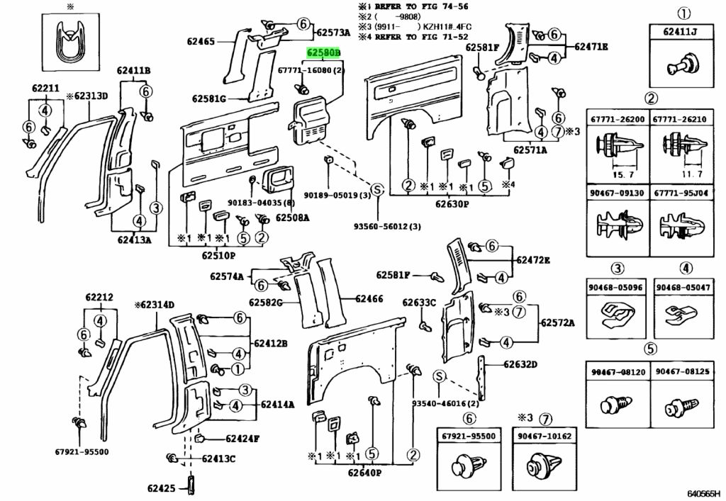 Buy Genuine Toyota 6258026070B0 (62580-26070-B0) Board Assy, Side ...