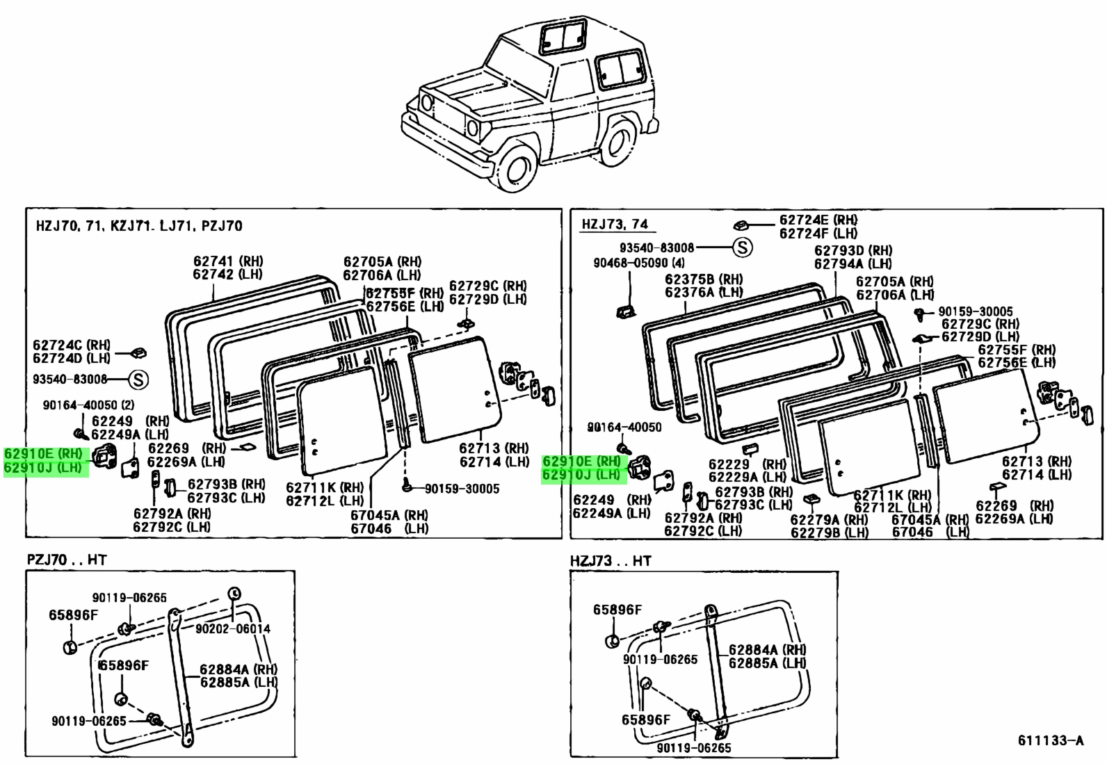 Buy Genuine Toyota 6291060040 (62910-60040) Lock Assy, Side Window ...