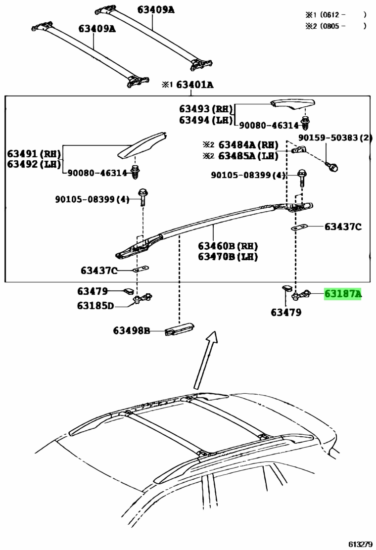 Buy Genuine Toyota 6318742010 (63187-42010) Bracket, Roof Rack