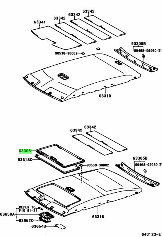 Buy Genuine Toyota 6330633060B0 (63306-33060-B0) Trim Sub-Assy ...