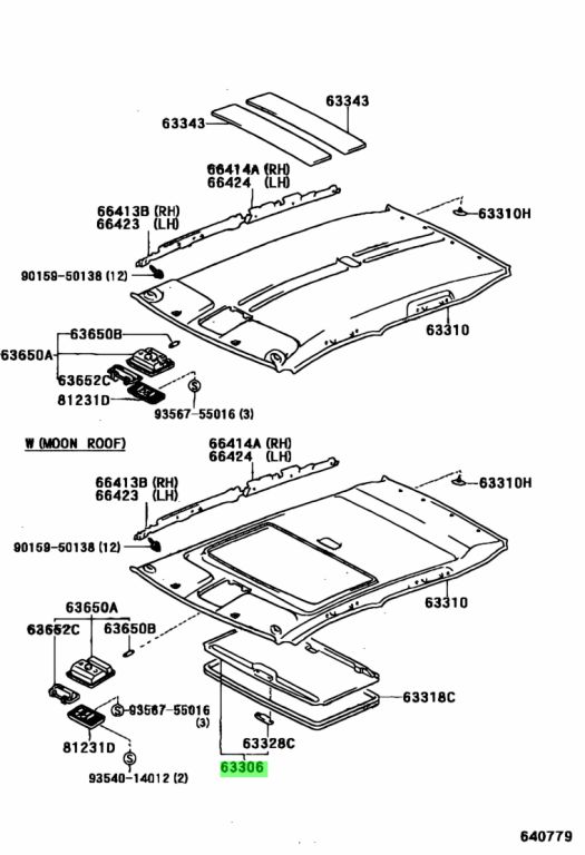Toyota 6330642030B0 63306 42030 B0 Trim Sub Assy Sunshade toyota-6330642030b0-63306-42030-b0-trim-sub-assy-sunshade