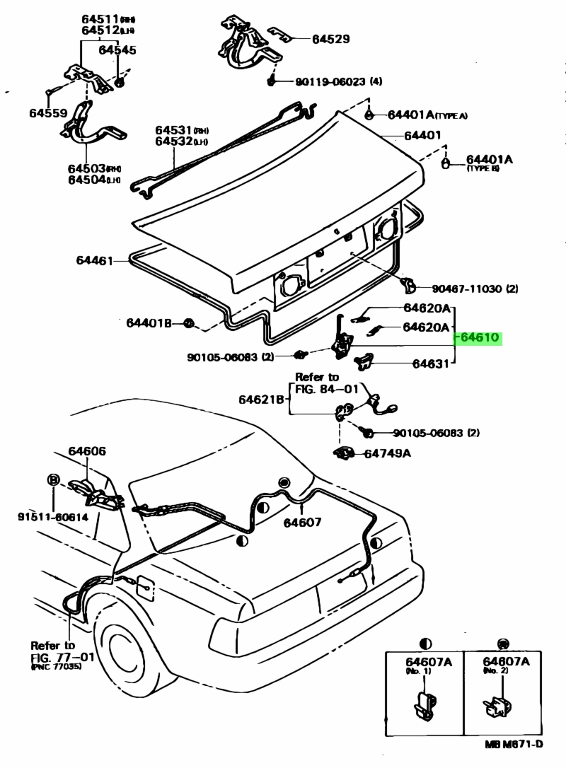 Buy Genuine Toyota 6461020160 (64610-20160) Lock Assy, Luggage 