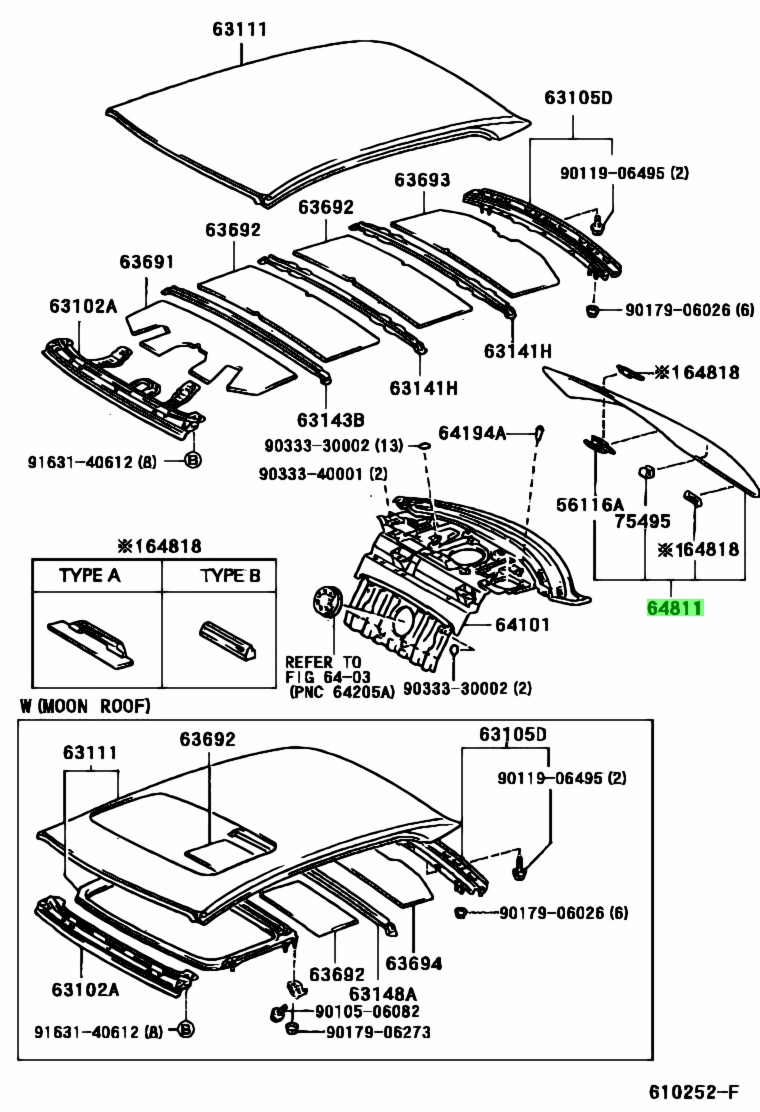 Buy Genuine Toyota 6481050200 (64810-50200) Glass, Back Window for ...