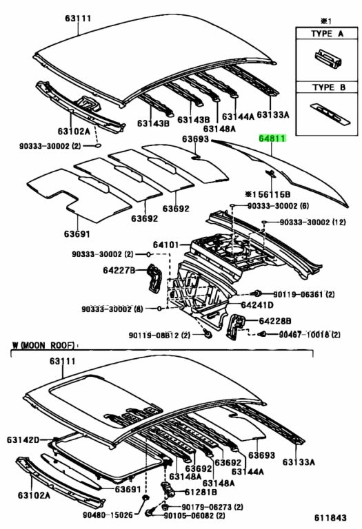 Buy Genuine Toyota 6481050280 (64810-50280) Glass, Back Window for ...