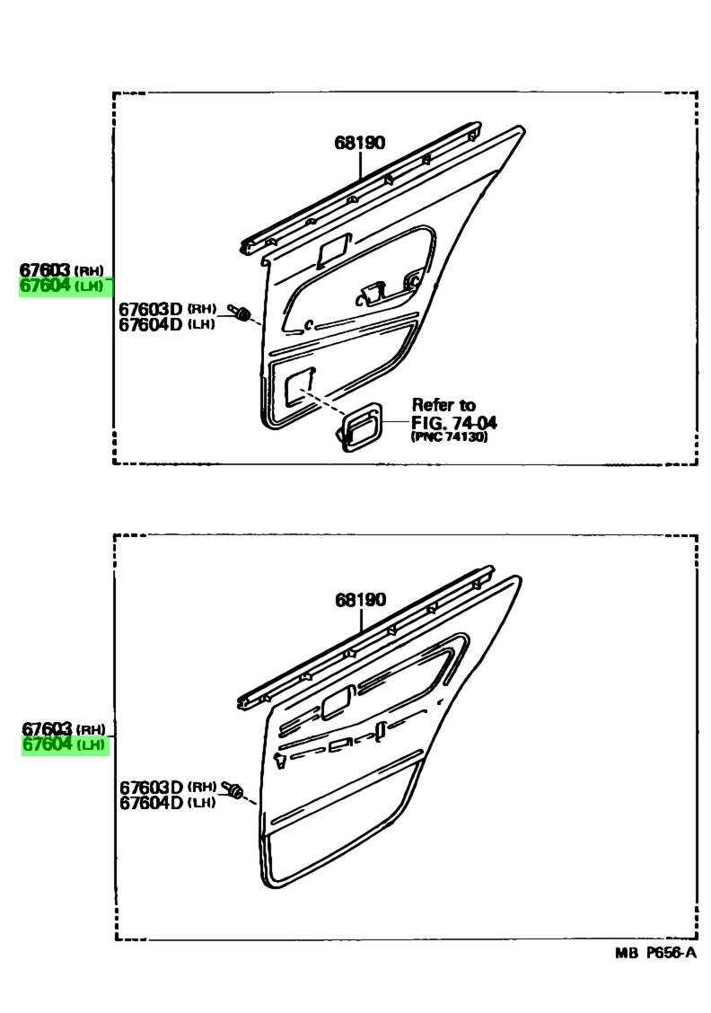 Buy Genuine Toyota 676402306002 (67640-23060-02) Board Sub-Assy, Rear ...