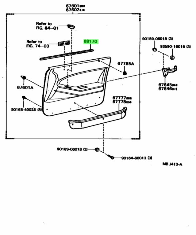 Buy Genuine Toyota 6817020260 (68170-20260) Weatherstrip Assy, Front ...