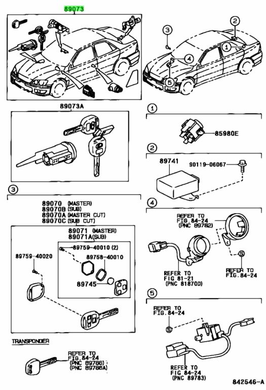 Toyota 6900553120 69005 53120 Cylinder Set Lock W transmitter toyota-6900553120-69005-53120-cylinder-set-lock-w-transmitter