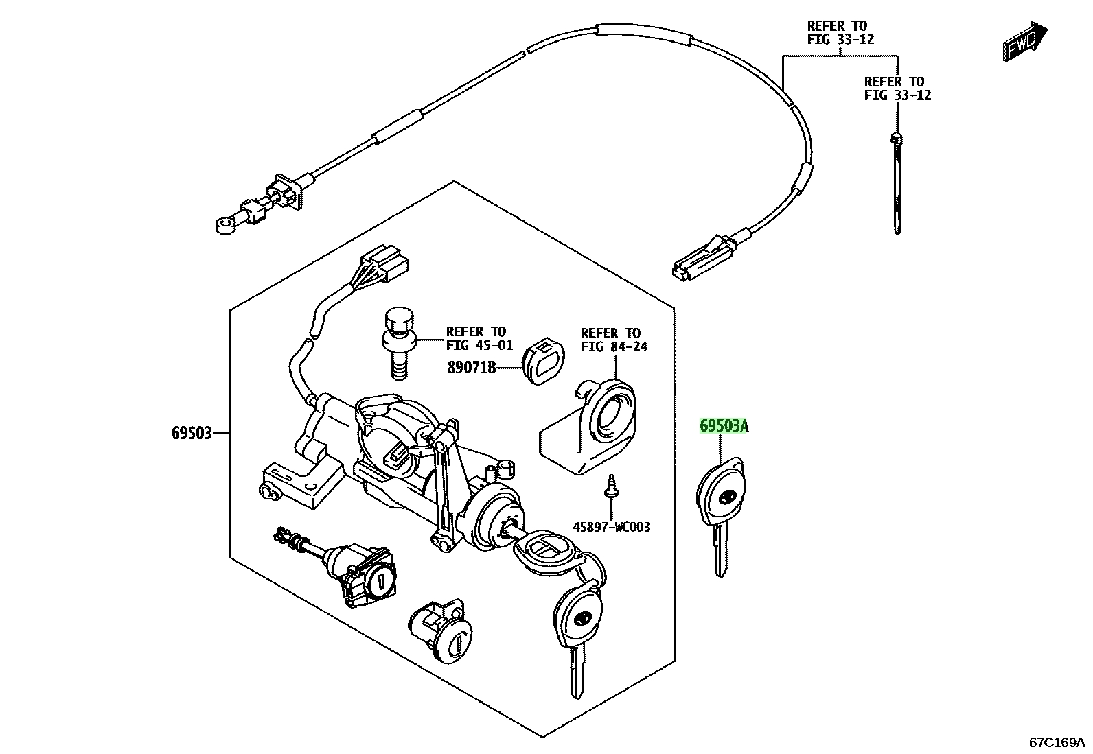 Buy Genuine Toyota 69515WC011 (69515-WC011) Key, Blank for Toyota