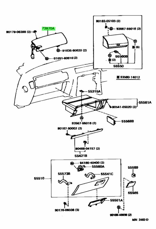 Buy Genuine Toyota 7397039015e0 73970 39015 E0 Air Bag Assy