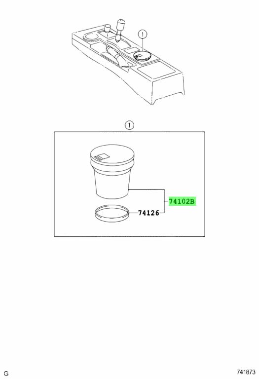 Пепельница toyota 7410202140
