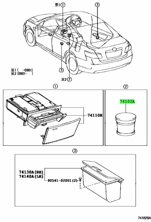 Пепельница toyota 7410202140