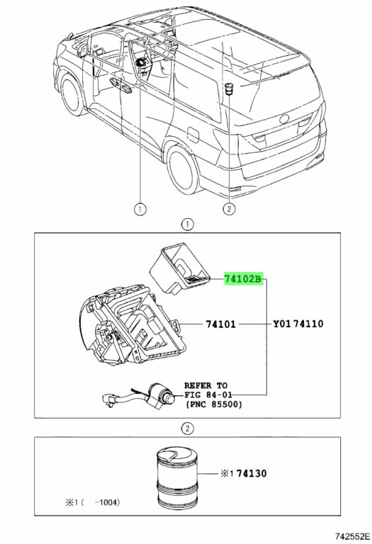 Пепельница toyota 7410202140