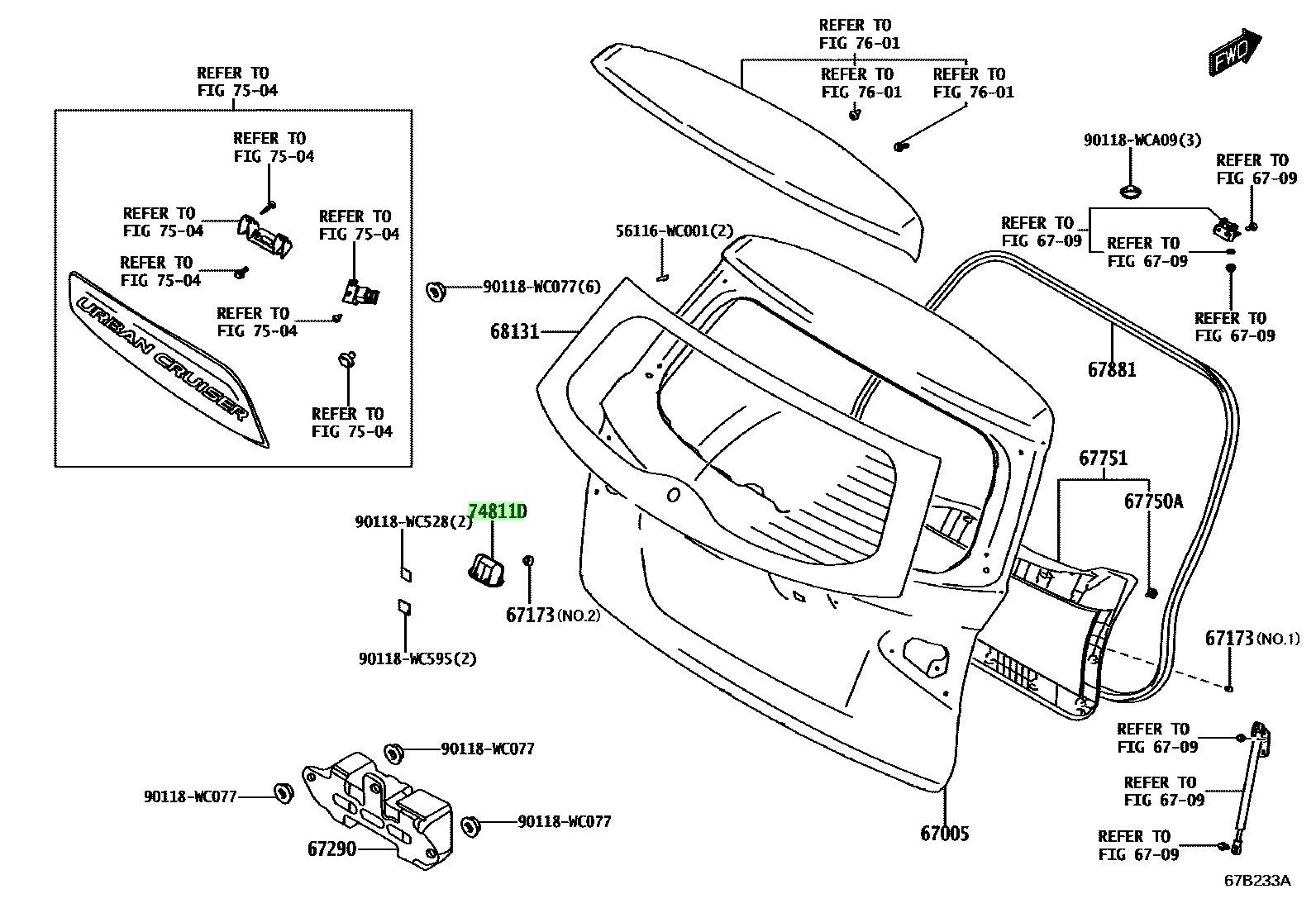 MALUページ Buy Genuine Toyota 74811WC001 (74811-WC001) Handle, Door Pull