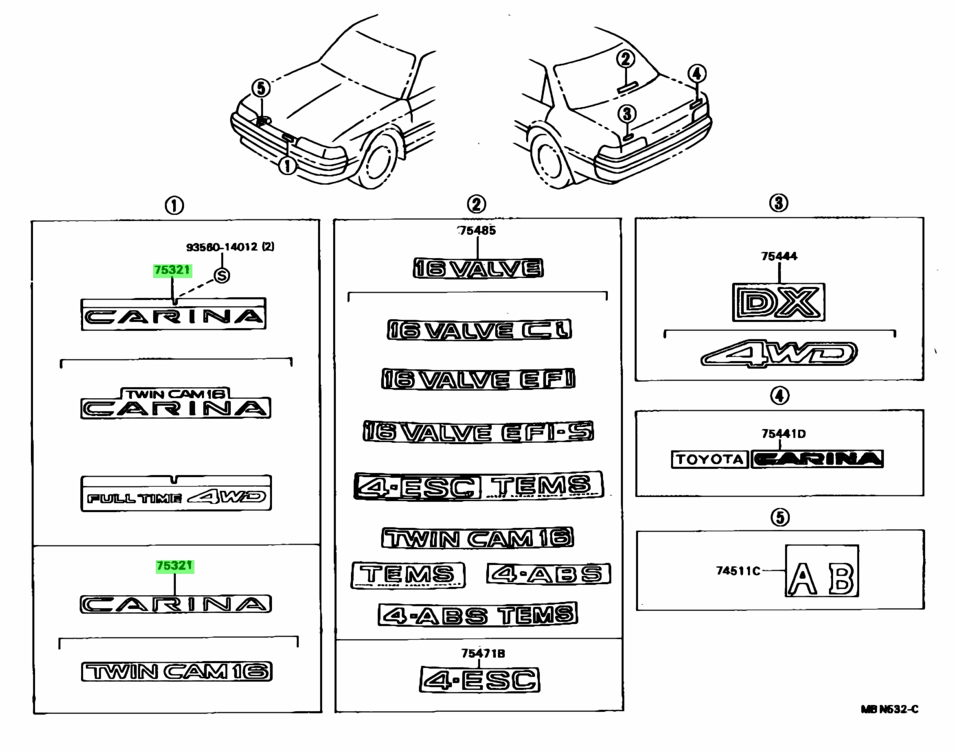 Каталог тойота запчасти оригинальный. 75444-60030 Деталь Toyota. Toyota 75321-90301. 75441-42080 Toyota. Эмблемы на кузове Тойота Карина е.