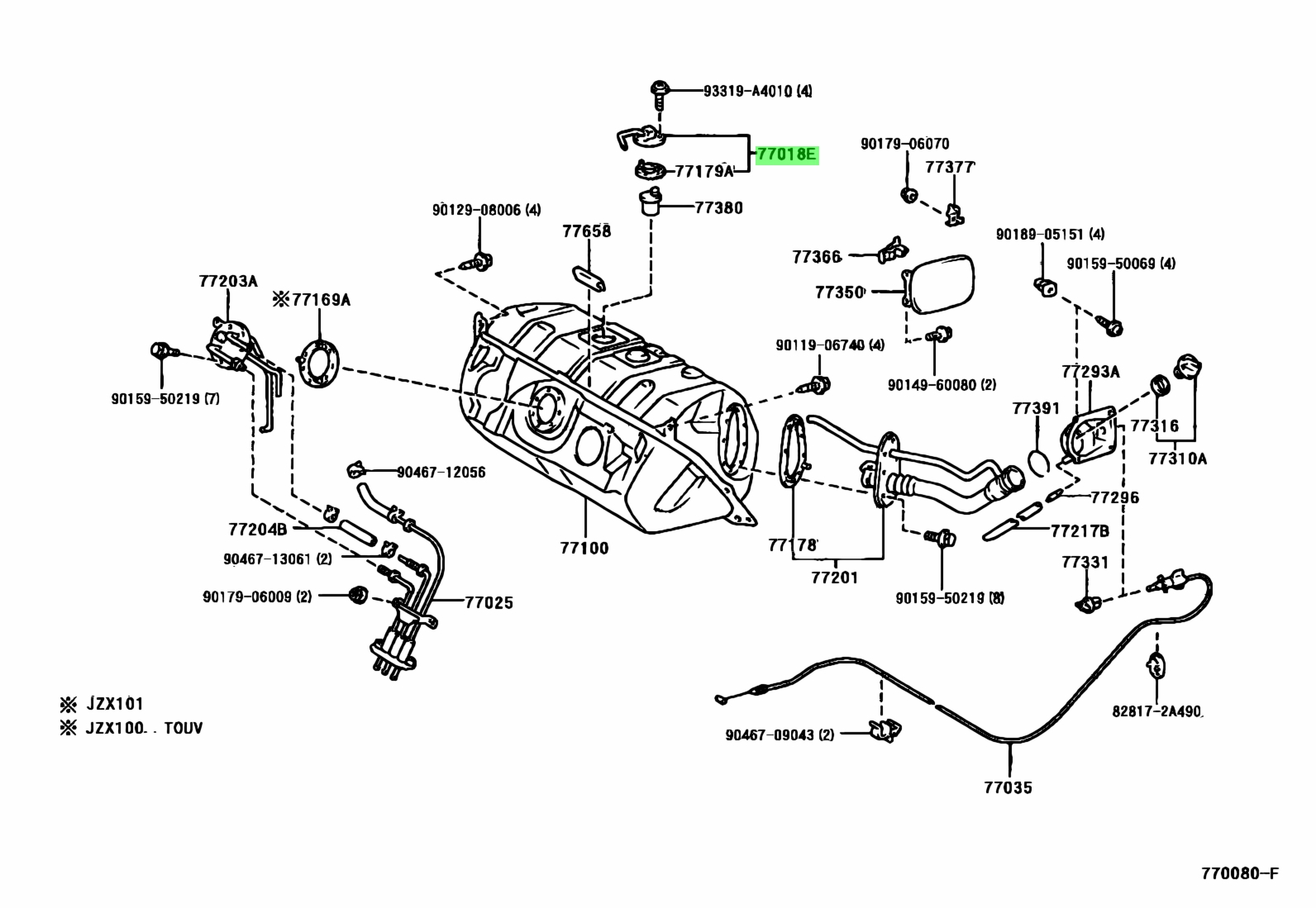 Toyota77018-22070(7701822070)