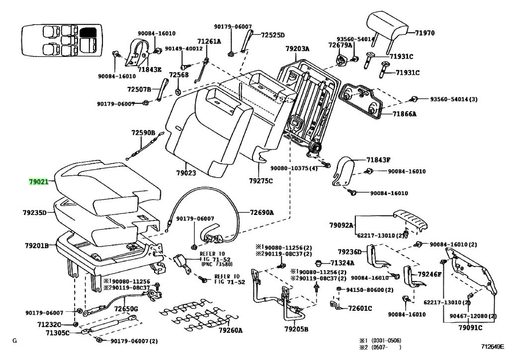 Buy Genuine Toyota 7902108201b1 79021 08201 B1 Cover Sub Assy No 2