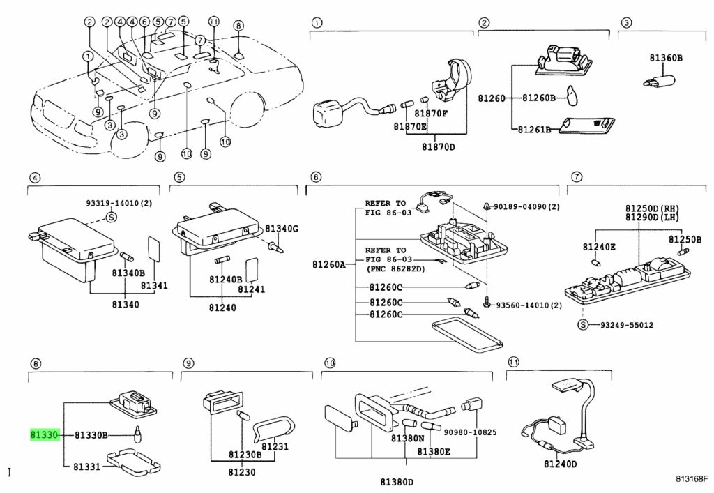 Buy Genuine Toyota 8133050021 (81330-50021) Lamp Assy, Luggage ...