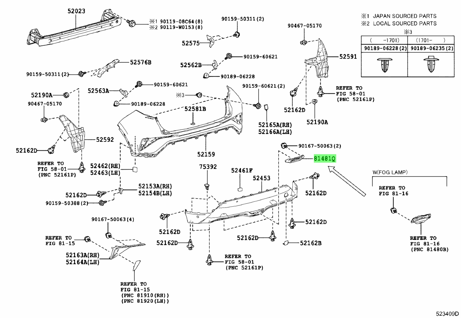 Buy Genuine Toyota 81481F4040 (81481-F4040) Bracket, Fog Lamp for