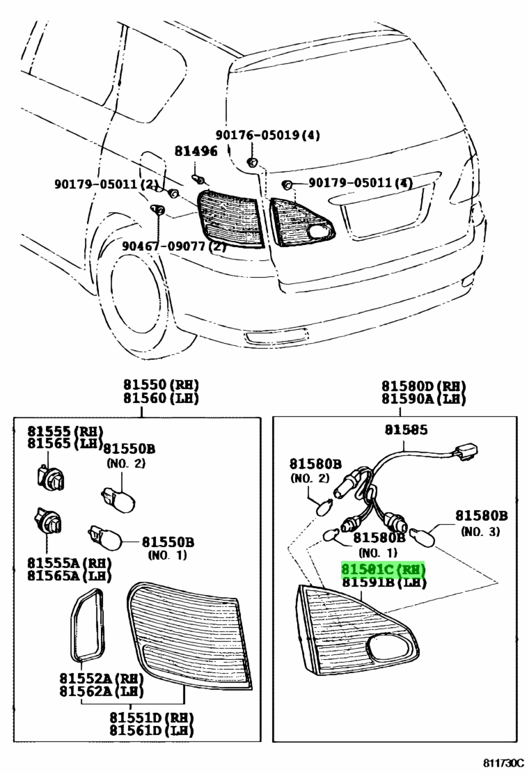 Купить Toyota 8107044120 (81070-44120) Фара для Toyota Ipsum. Цены, быстрая дост