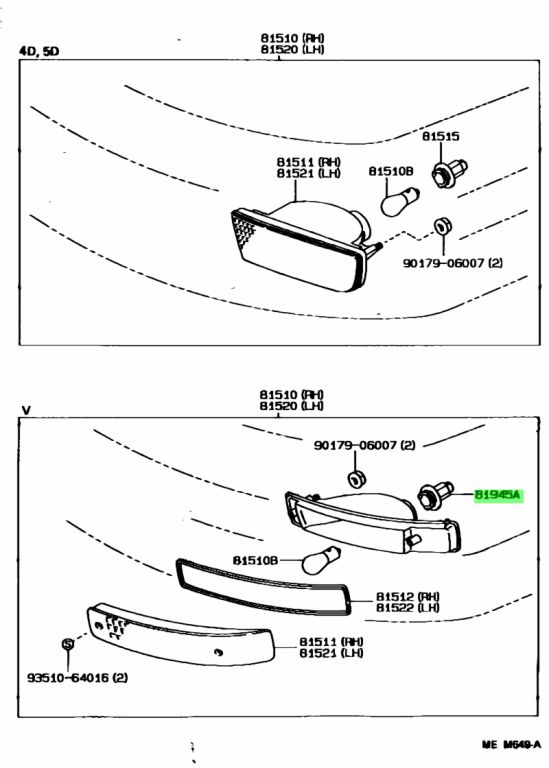 Buy Genuine Toyota 8194512010 (81945-12010) Socket, Bulb. Prices, fast ...