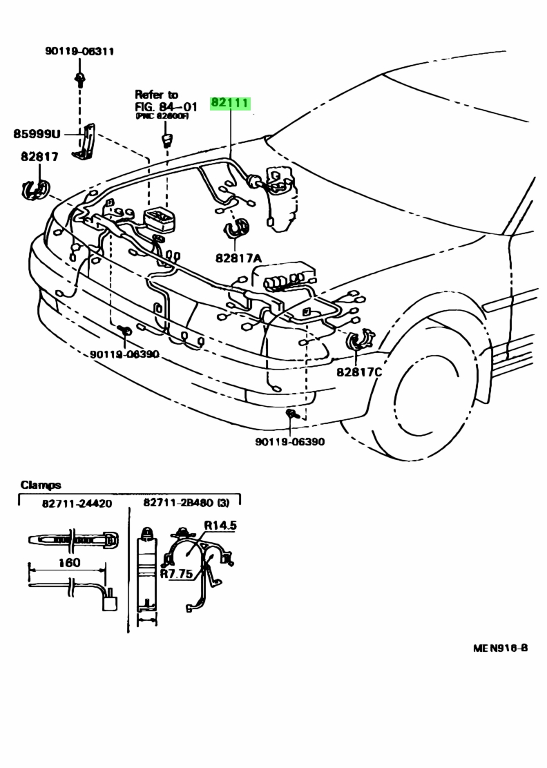 Buy Genuine Toyota 821112G180 (821112G180) Wire, Engine Room Main for