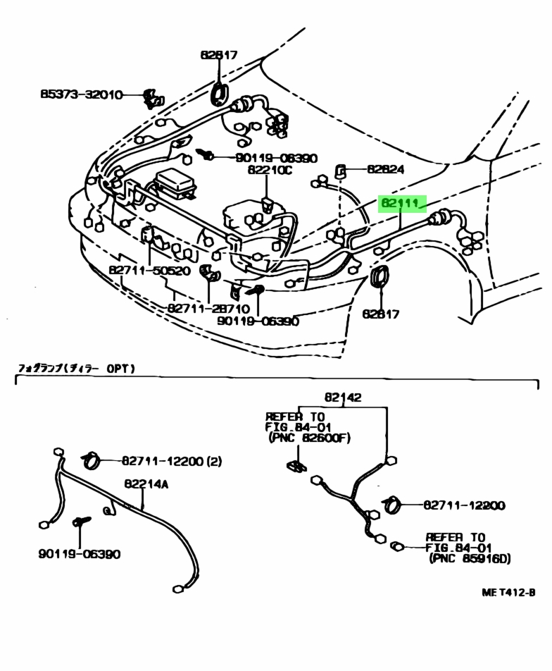 Buy Genuine Toyota H H Wire Engine Room Main For