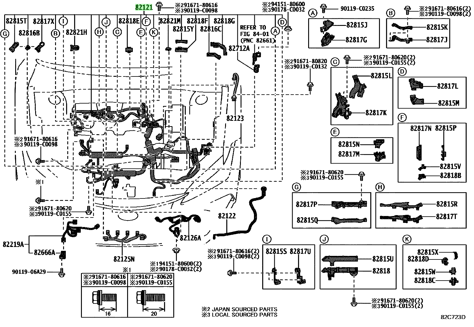 Buy Genuine Toyota 8212107350 (82121-07350) Wire, Engine. Photos - Amayama