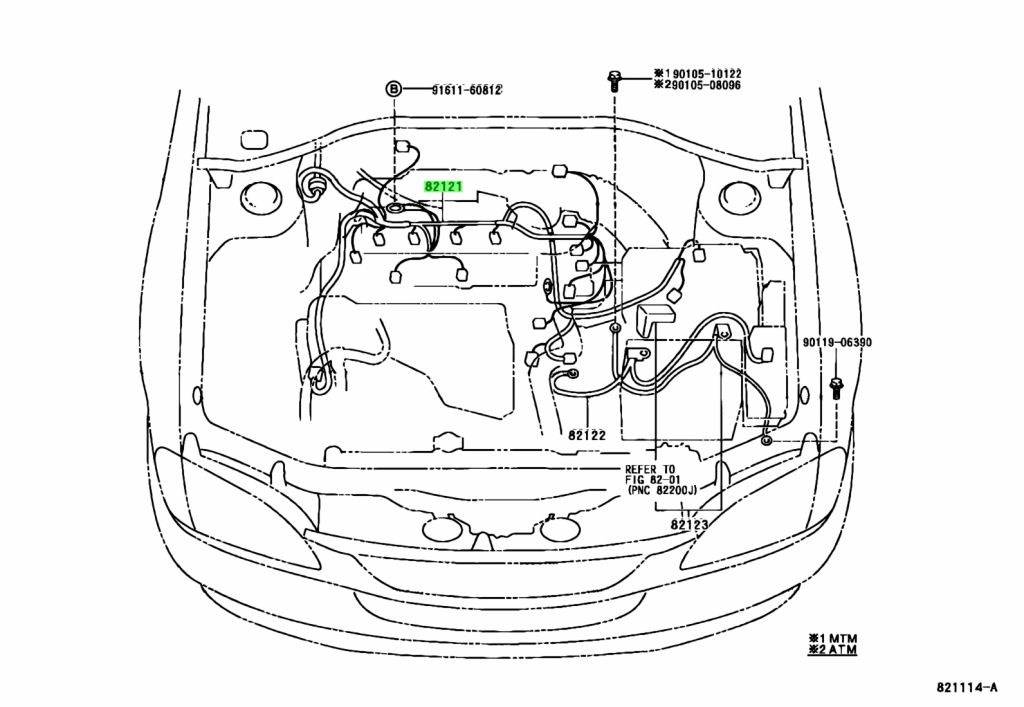 Buy Genuine Toyota 821212M500 (82121-2M500) Wire, Engine for Toyota ...