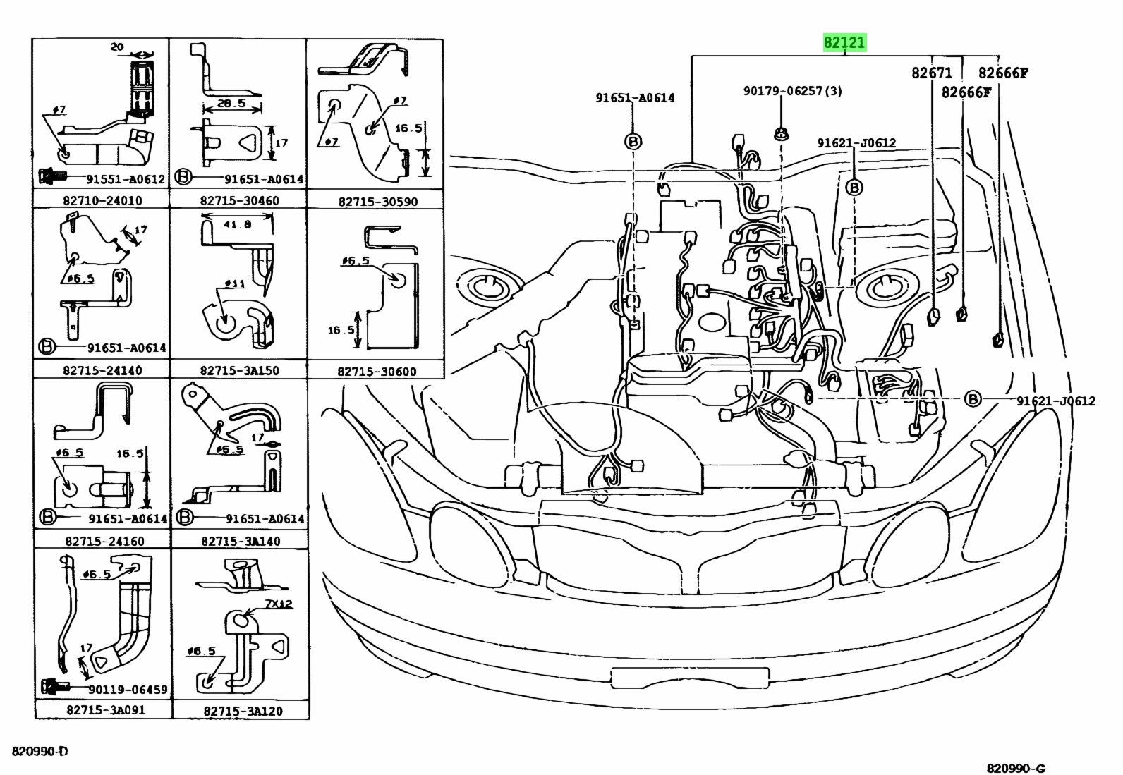 Buy Genuine Toyota 821213A350 (82121-3A350) Wire, Engine for Toyota ...