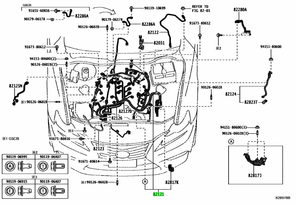 Buy Genuine Toyota 8212153451 (82121-53451) Wire, Engine. Prices, fast ...