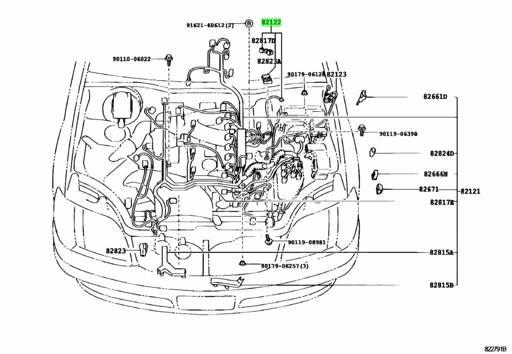 Buy Genuine Toyota 8212230760 (82122-30760) Wire, Engine, No.2. Prices ...