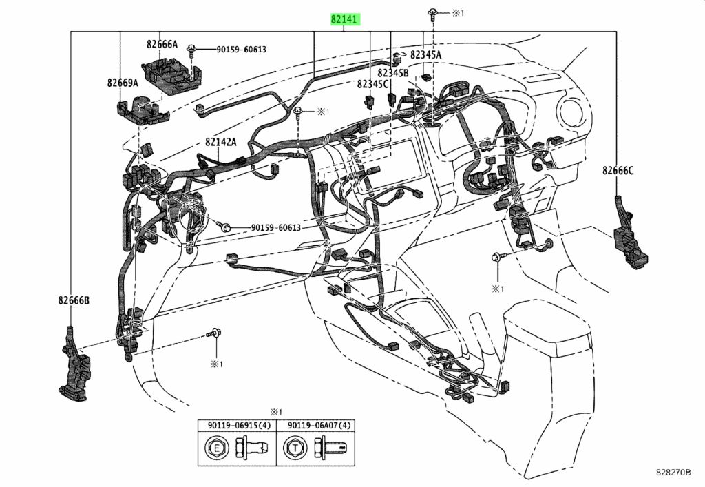 Buy Genuine Toyota 821411TS60 (82141-1TS60) Wire, Instrument Panel