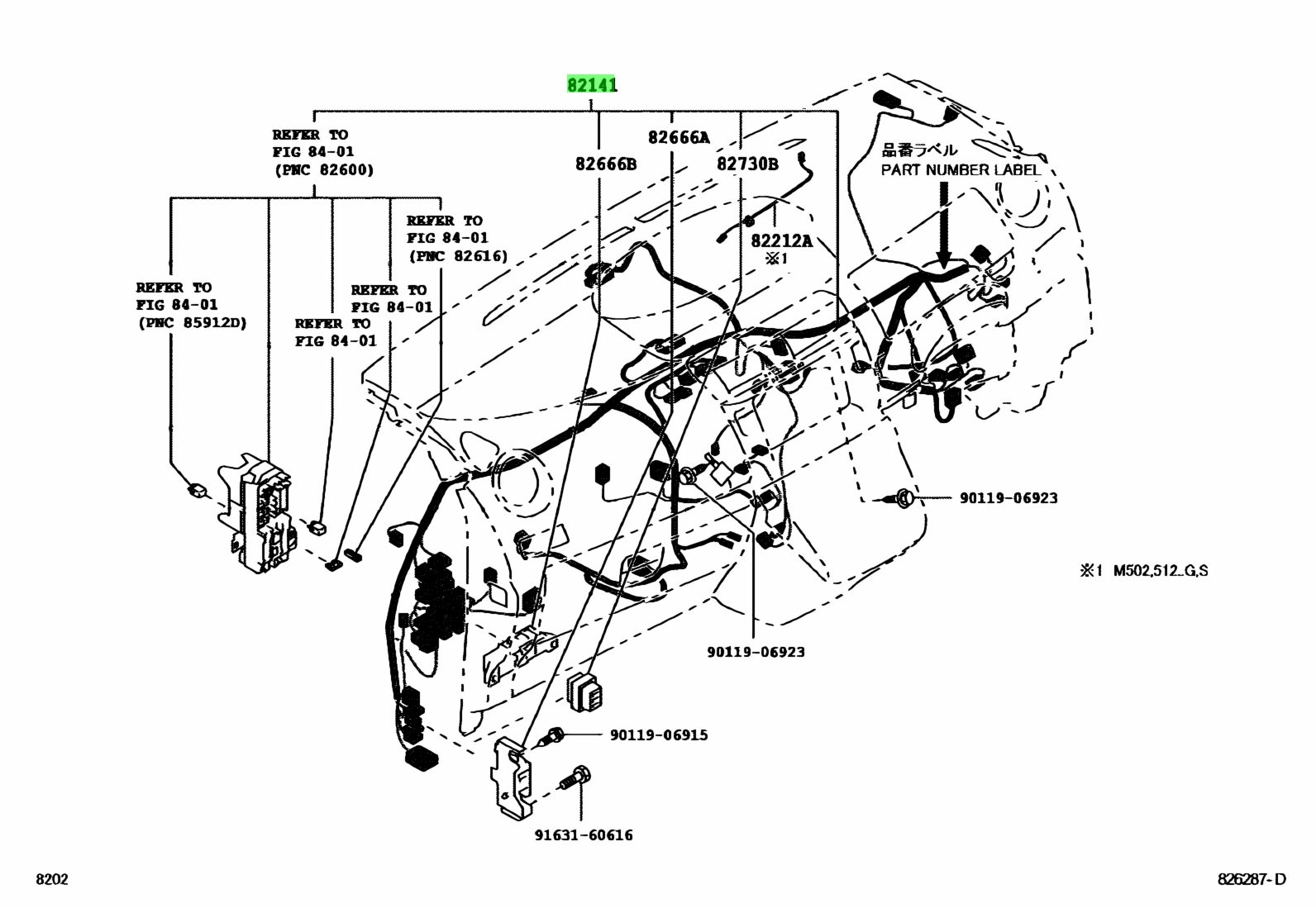 Buy Genuine Toyota 82141B1800 (82141-B1800) Wire, Instrument Panel