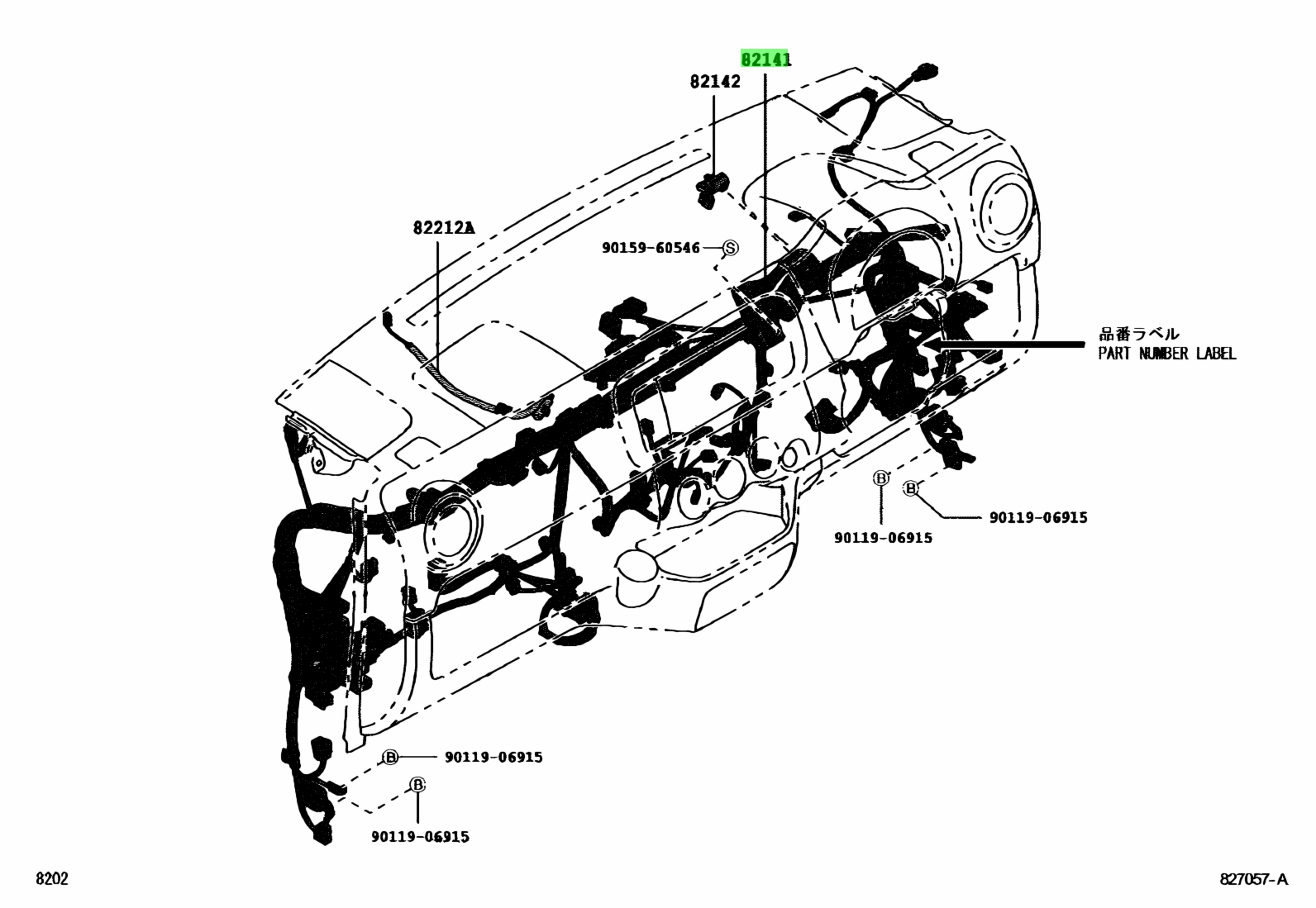 Buy Genuine Toyota 82141B1860 (82141-B1860) Wire, Instrument Panel