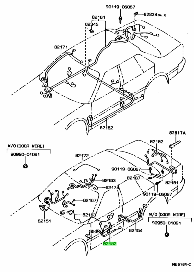 Buy Genuine Toyota 8215220570 (8215220570) Wire, Front Door, Lh for